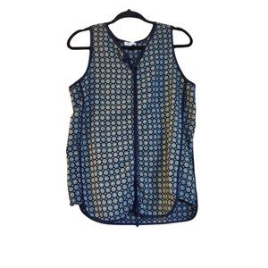 Pleione Sleeveless Blouse Blue Medium